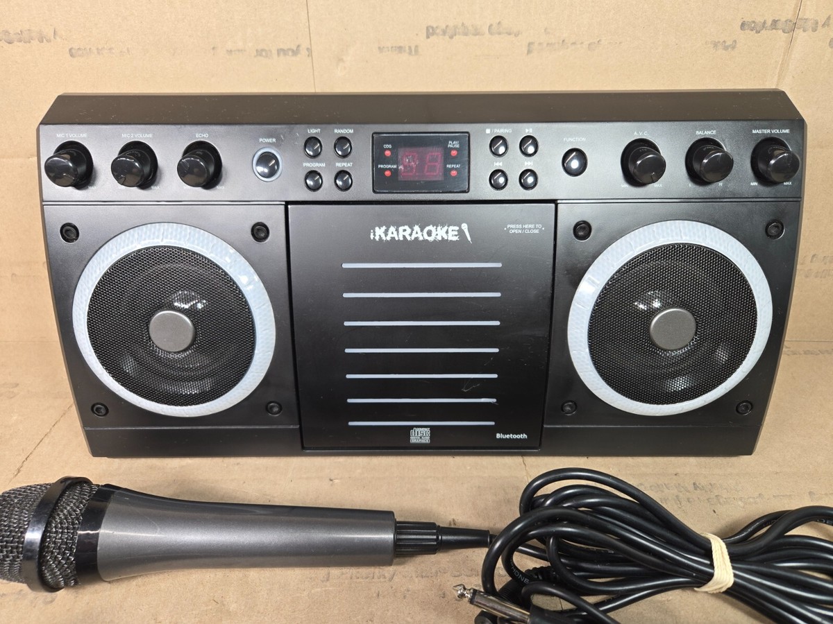 AKAI KS303-BT Bluetooth Karaoke System Light Effects W/ 2 Mics