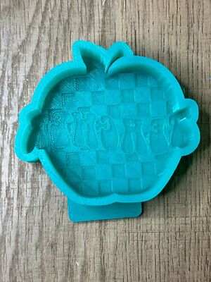 Checkered Apple Teacher Freshie Mold - Back-to-School Delight!