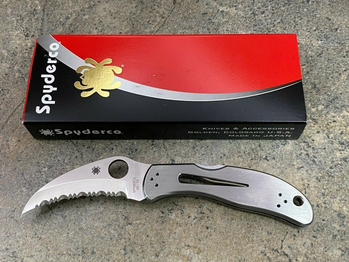 Spyderco Harpy Stainless Steel Knife C08S Stainless Steel Spyderco Harpy Stainless Steel Knife C08S Stainless Steel
