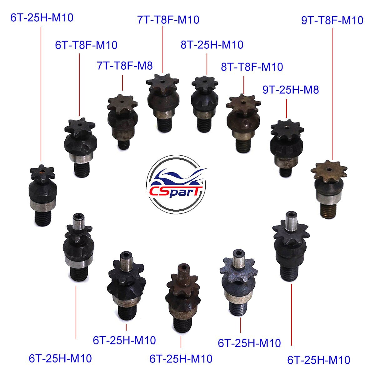 Mini Moto Front Sprocket for M8 M10 Chain 2 Stroke 47 49cc Engine