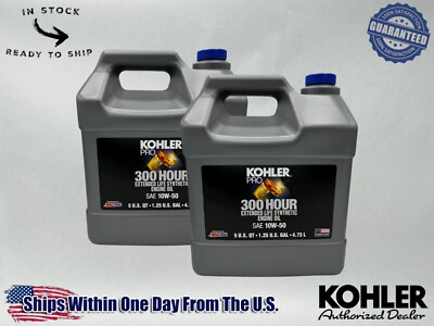 #ad #ad Kohler OEM 10W 50 300 Hr Semi Synthetic Oil 5 Quart Bottle 25 357 75 S 2PACK $158.29