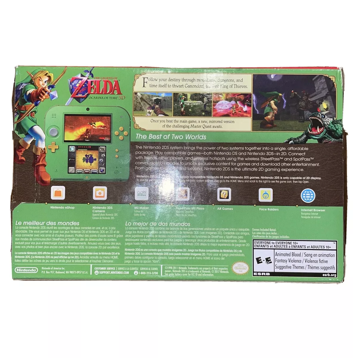 ✓ Nintendo 2DS + Legend Zelda of Time 3D Green Bundle - New 45496782207 | eBay