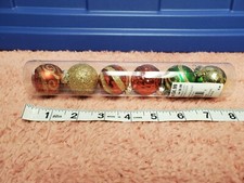 Ashland Christmas 6 Pc Mini Ornament Set Red, Green  Gold Ornaments 1" 3 NWT