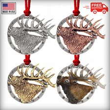 Creative Pewter Designs Elk Head Bugling Christmas Tree Ornament, M001OR
