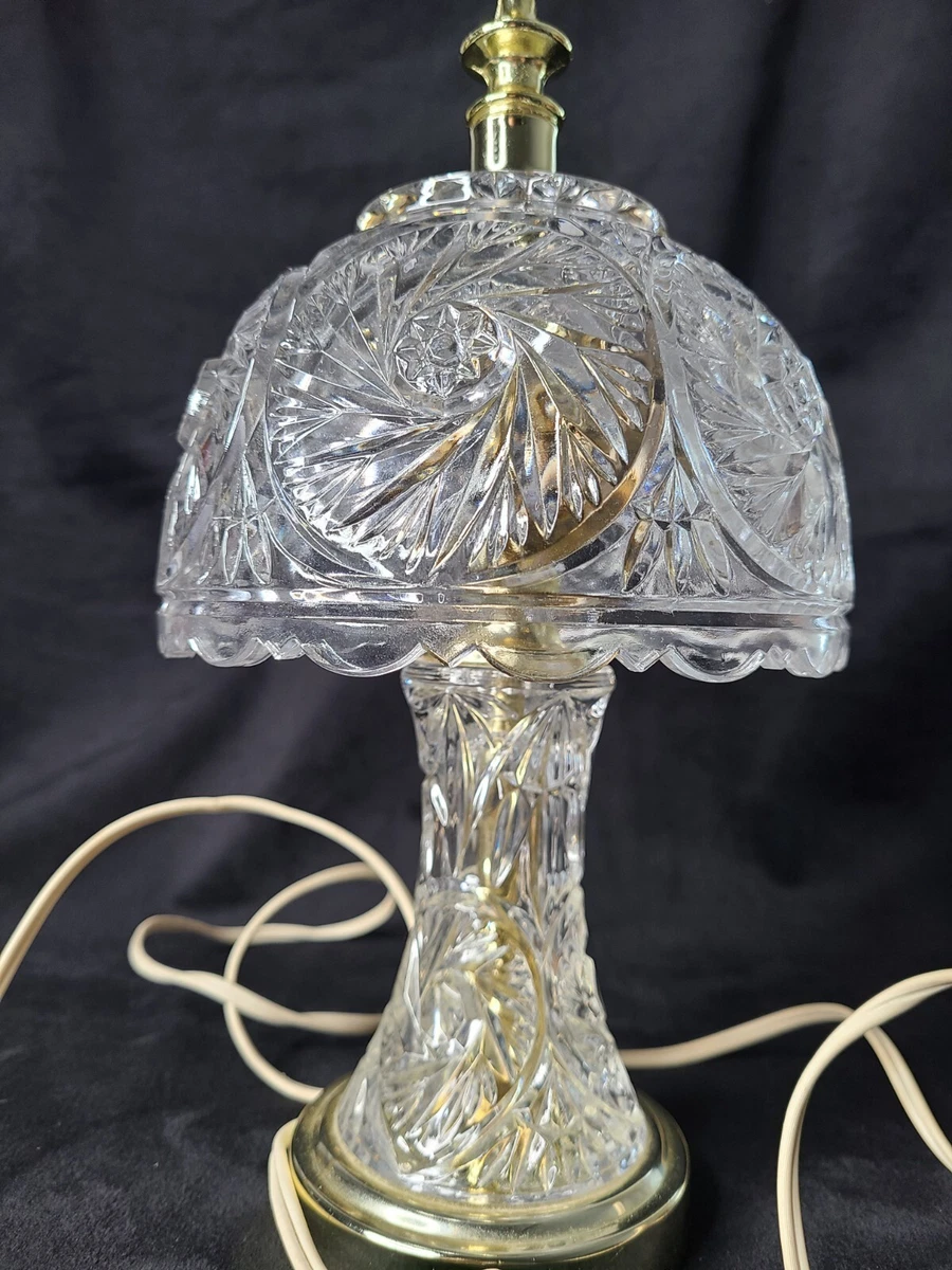 Antique cut sale crystal table lamps