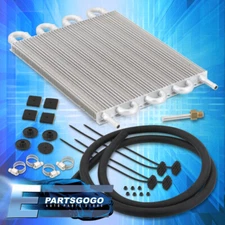 Universal Aluminum Oil Transmission Power Steering Cooler Kit 12" x 10" x 0.75"