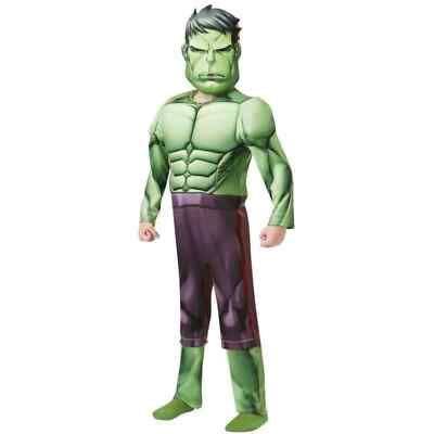 Rubies Official Marvel Avengers Hulk Child's Costume - Jumpsuit With Mask & Boot Covers, Kids Superhero Dress-Up, Size Small