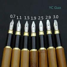 Bamboo Stub Nib Fountain Pen 13 Nib Sizes For Choice 