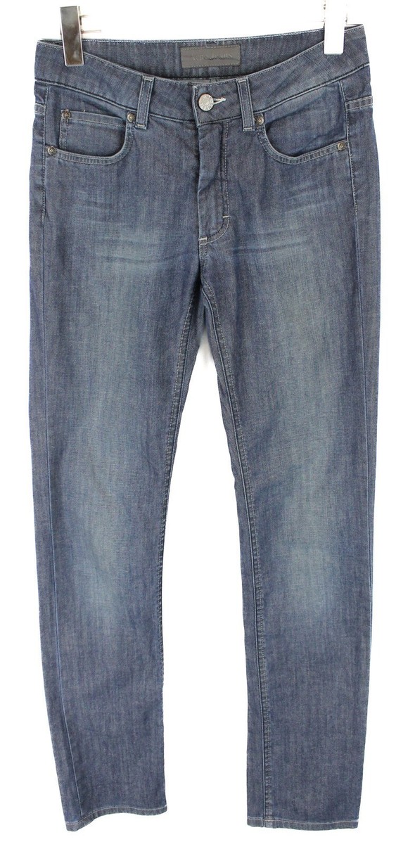 ACNE Jeans Hex Silver Jeans Women's W28/L32 Slim Fit Faded Zip