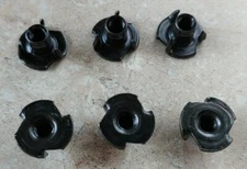 Six Black 3 Prong Nuts - Fits Safariland QLS, MLS, ELS, UFA Holster Accessories