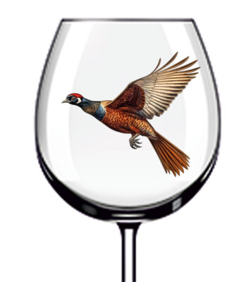 12x Fliegender Ring Hals Fasan Vogel Weinglas Flasche Van Vinyl Aufkleber Abziehbild