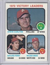 1973 Steve Carlton Gaylord Perry LEADERS Topps Vintage Baseball #66 - Phillies