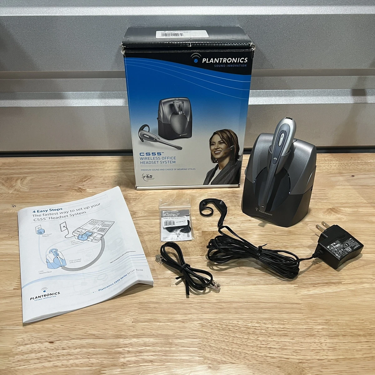Plantronics CS55 Wireless Office Headset System With Box