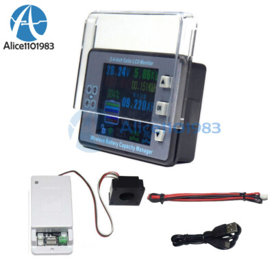DC 8-120V 100A VAC8810F Wireless Voltage and Ammeter Coulomb Capacity Counter