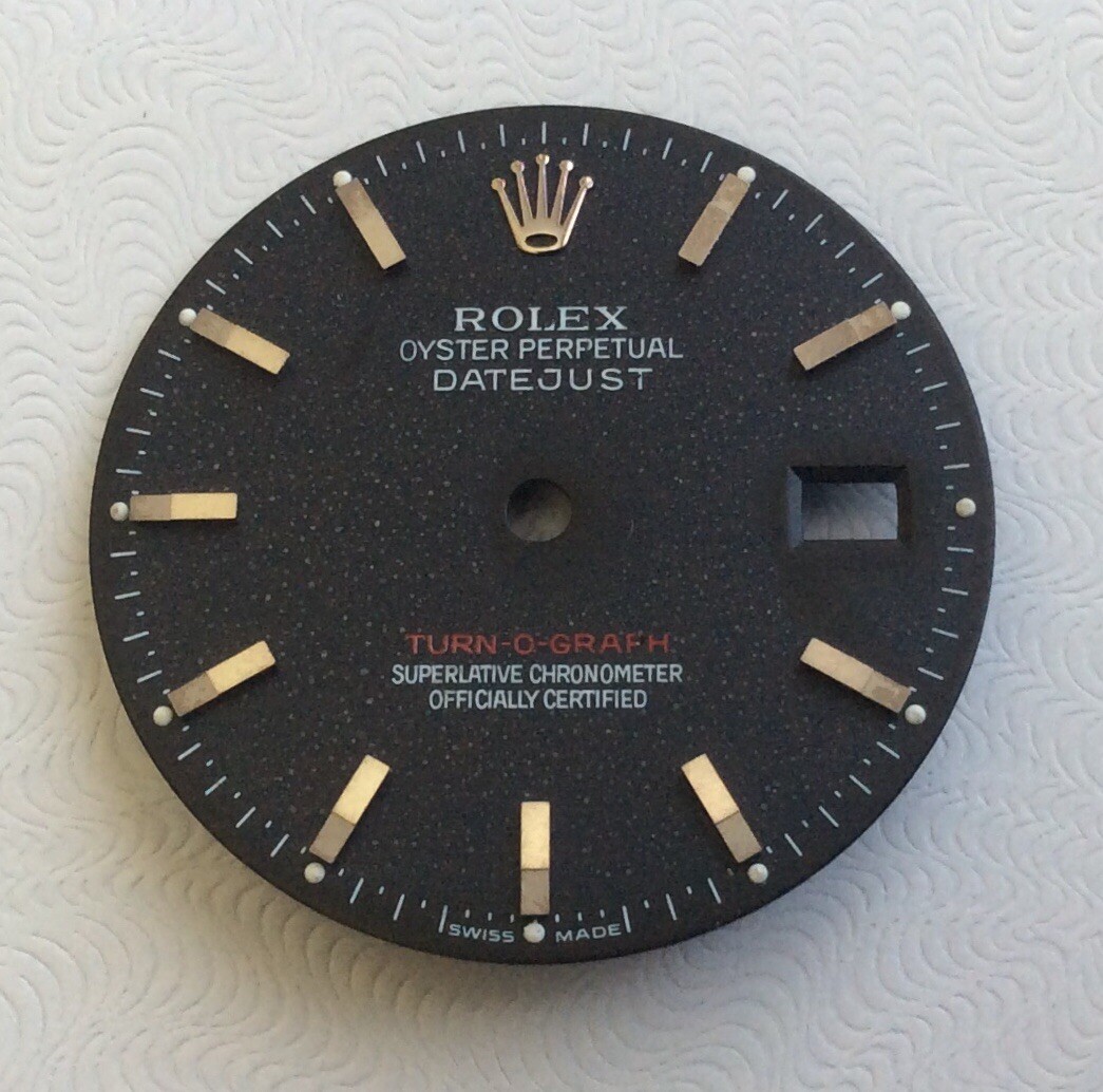 Genuine Rolex Datejust 116264 Turn-O-Graph Tropical Matte Black Rolex Watch Dial