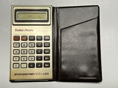 Vintage RadioShack Statesman Thin LCD EC-273 Calculator With Cover