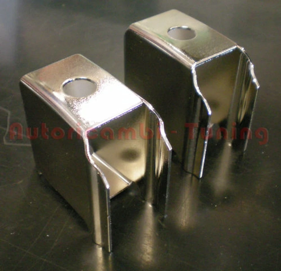 2 Écarteurs Chromés De Pare-Chocs Avant = Arrière Pour FIAT 500 N D F L R - Photo 1/1
