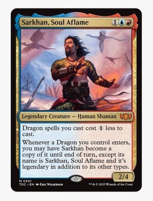 Sarkhan, Soul Aflame | MTG TDC | Izzet Shaman Dragon Commander EDH Mythic | NM