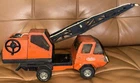 TONKA Crane Truck Orange Red Vintage With Plastic Crane Boom