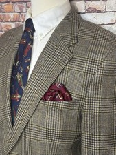 Vintage Polo University Club POW Tweed Sport Coat Jacket Mens Size 44 Regular