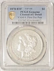 1878 8TF VAM-9 Morgan Silver Dollar [PCGS GOLD SHIELD AU] FIRST MORGAN DIE PAIR!