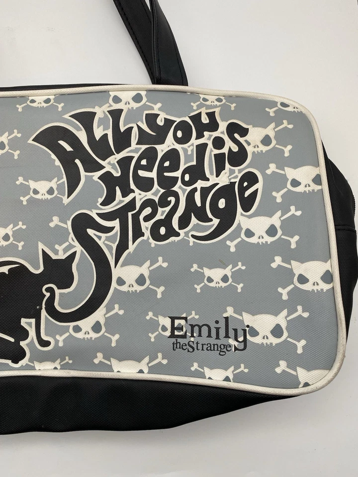Vintage Emily the Strange "All You Need is Strange" Overnight Travel Bag Y2K - image 4 of 4