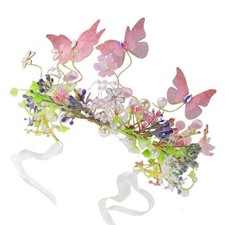 butterfly headbands for women girls bride crown 1 Count Pack of 1 pink s
