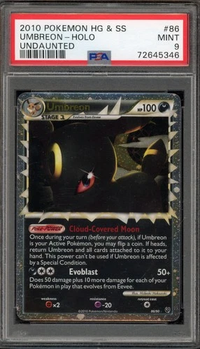 Pokemon Umbreon Prime Undaunted Holo Ultra Rare #86 PSA 9 Mint