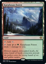 MTG Karplusan Forest - Foil, Dominaria United, Lightly Played, English