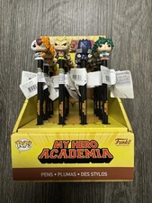 Funko POP! My  Hero Academia Pen Toppers. NWT. Display Case Lot 16 Pens!