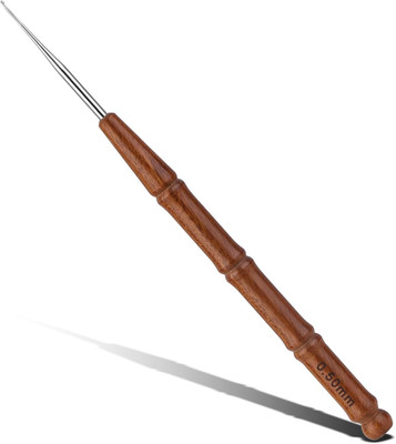 0.5Mm Crochet Hook, Ergonomic Crochet Hook with Wooden Handle, Crochet Needle fo