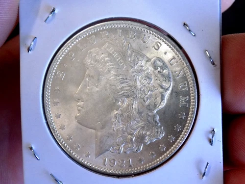 MORGAN SILVER DOLLAR 1921 GEM BU MS+++++ BLAZING BEAUTY 90% SILVER DOLLAR