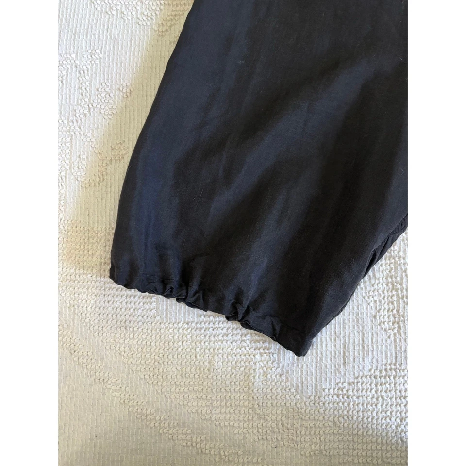 Macacão de ginástica antigo eduardiano da década de 1910 preto algodão e lã COMO ESTÁ - Imagem 2 de 4