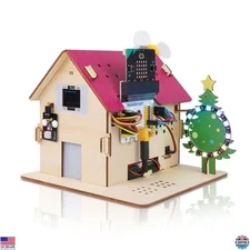 Microbit Smart Home Automation Kit V1 & V2 - DIY Coding Set, STEM Tool, Red
