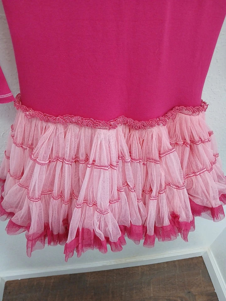Vestido Tutú Rosa Ooh La La Couture Niñas Talla 12 Swarovski Bling Cheer  Foto 3 de 4