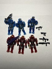 Halo Mega Construx Spartan Mark VI Blue Red Lot