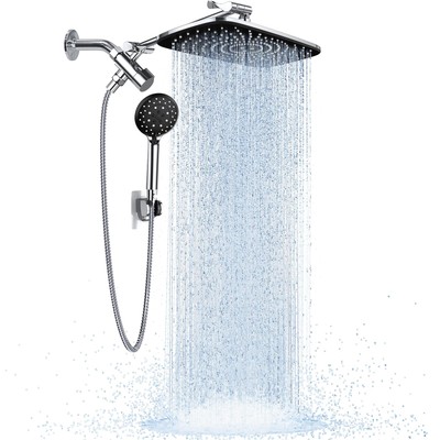 Veken High Pressure Rain Shower Head Combo with Extension Arm- Wide Showerhea...