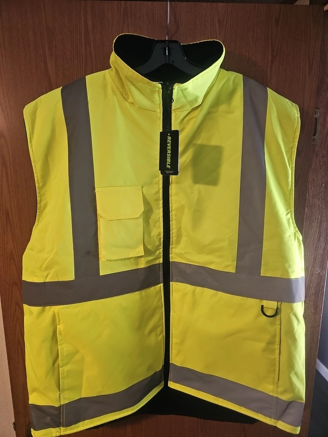 Fleeced Lined High Viz Vis Reversible Warm Padded Body Warmers Size 2x New