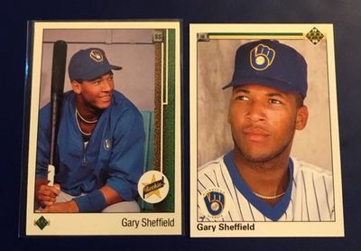 #ad #ad 1989 amp; 1990 Upper Deck #13 #157 GARY SHEFFIELD Lot 2 Brewers w Rookie Star Hot $6.50