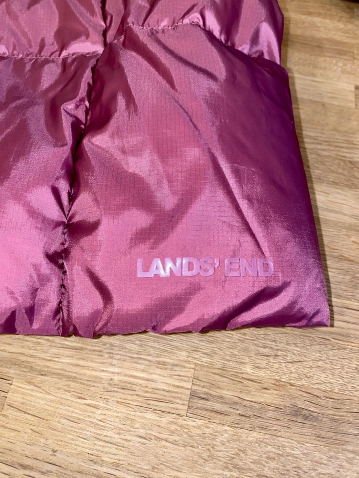 Land's End Daunenjacke mit Kapuze, Plus-Größe 1XL, 48/50 - bordeaux - wie NEU - Bild 3 von 4