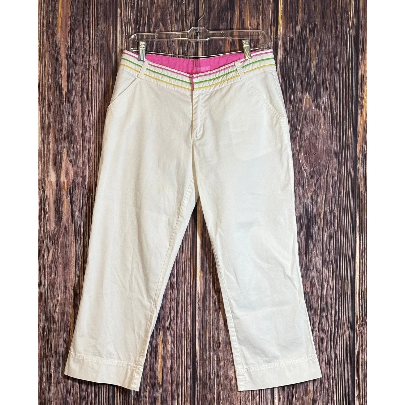 Lilly Pulitzer Capri Pants Womens White Size 6 Colorful Trim Cropped Trousers
Opens in a new window