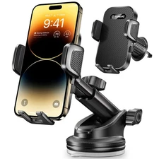 Car Phone Holder Mount,【2025 Upgrade】 3-in-1 Cell Phone Holder for Car, Dashb...