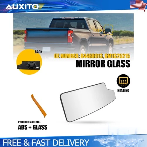 Passenger Side Lower Heated Mirror Glass Right For 2020-2021 GMC Sierra 2500HD