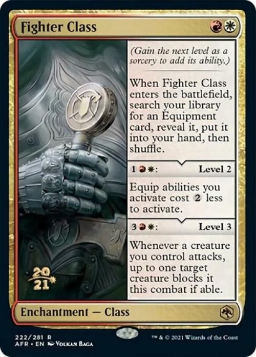 Fighter Class -Foil Light Play MTG Promos: Prerelease Cards