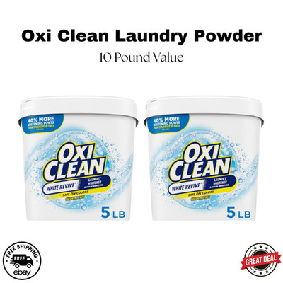 OxiClean White Revive 5 lb | Laundry Whitener Booster | 2 Pack Value