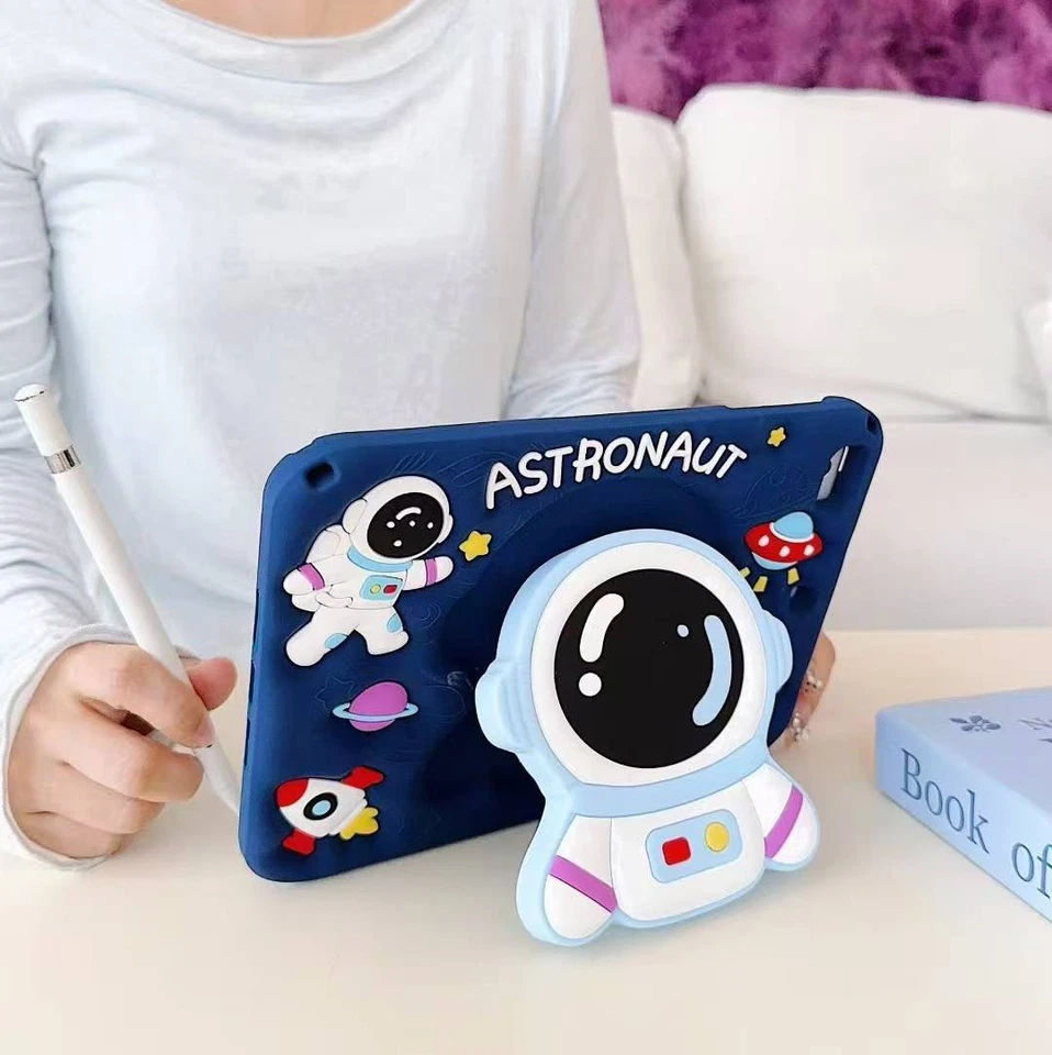 For iPad 11th A16 10th 10.9" 9 8 7 mini 7 6 Air Pro 11 Astronaut Kid Stand Case﻿ - Image 3 of 4