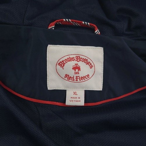 Brooks Brothers Red Fleece Jacket Mens XL Navy Blue Hooded Windbreaker Raincoat - Picture 7 of 14