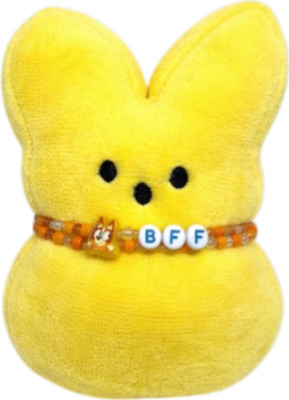 Yellow Peep Bunny with BLUEY Friendship Bracelets Plush  5'' Rabbit