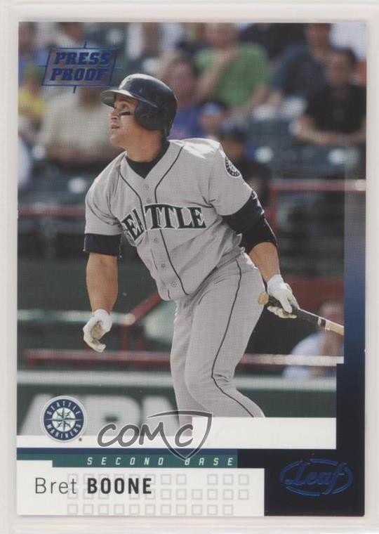 2004 Leaf Press Proof Blue 22/100 Bret Boone #72 k8v