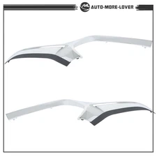 Left+Right Front Bumper Grille Trims 2 PCS Chrome Plastic For Mazda 3 2019-2023